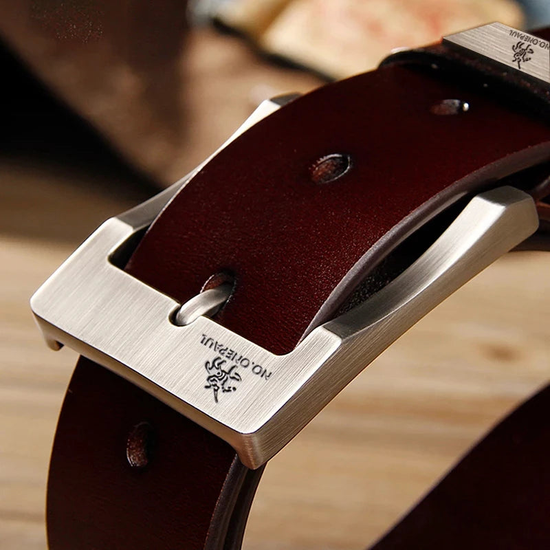 Genuine Leather Belt Men's High Quality Buckle