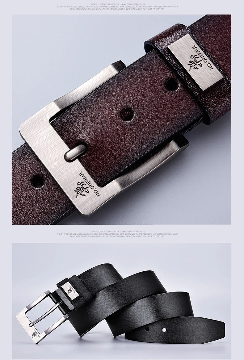 Genuine Leather Belt Men's High Quality Buckle
