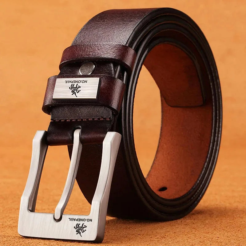 Genuine Leather Belt Men's High Quality Buckle