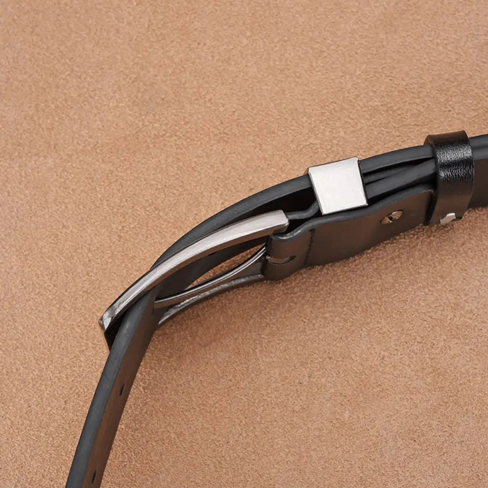 Genuine Leather For Men's High Quality Buckle