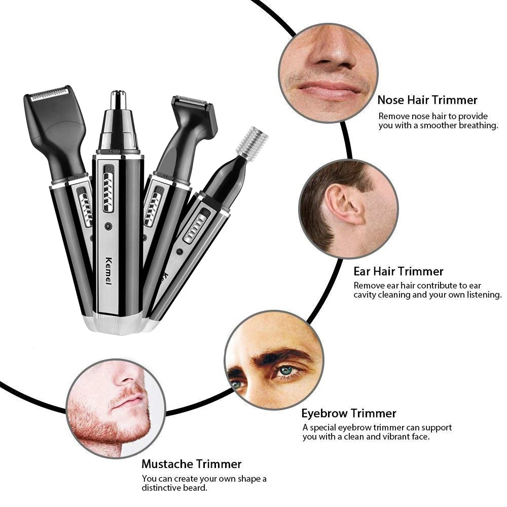4 in 1 Rechargeable Trimmer Beard Trimmer for Men