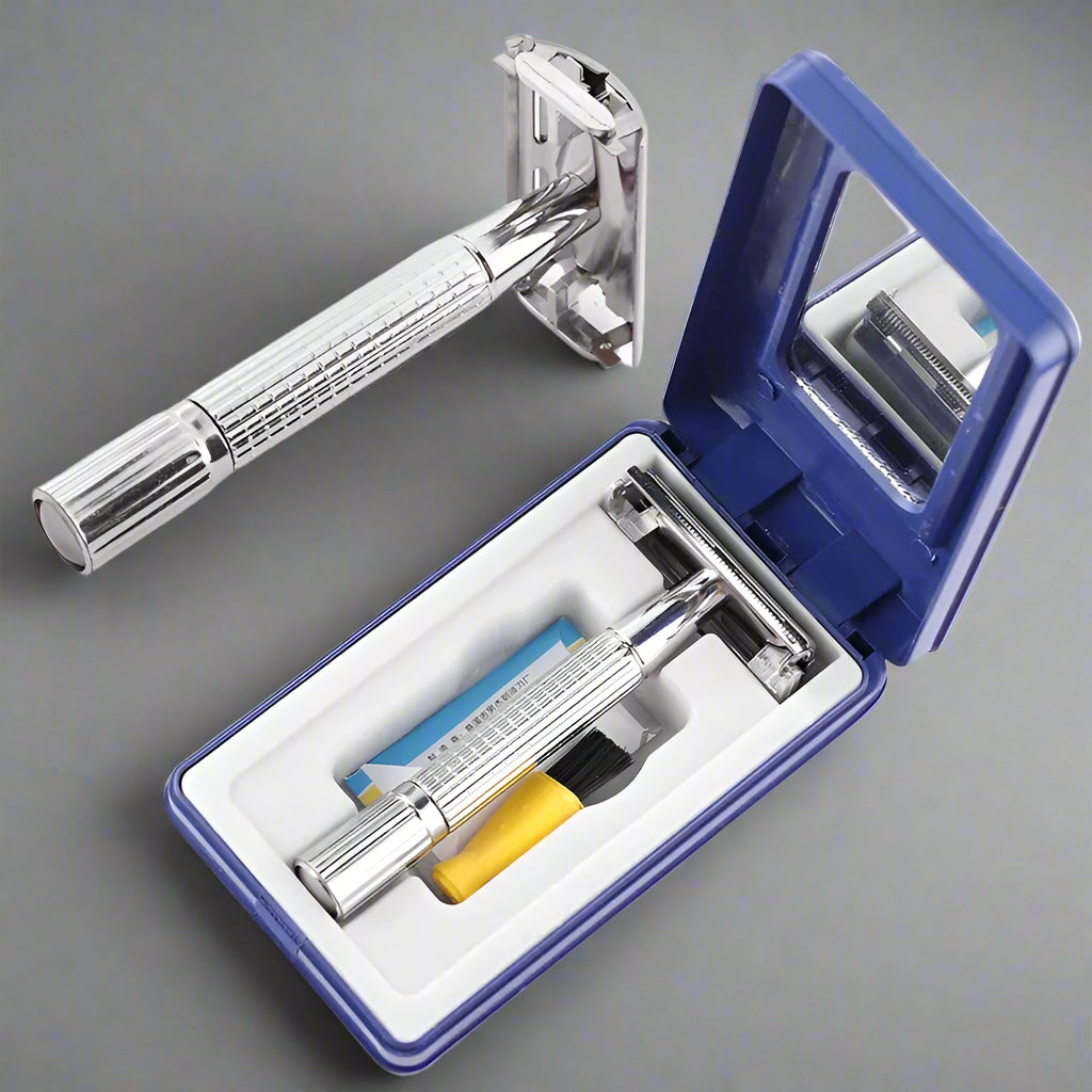 Men Shaving Razor with Blade