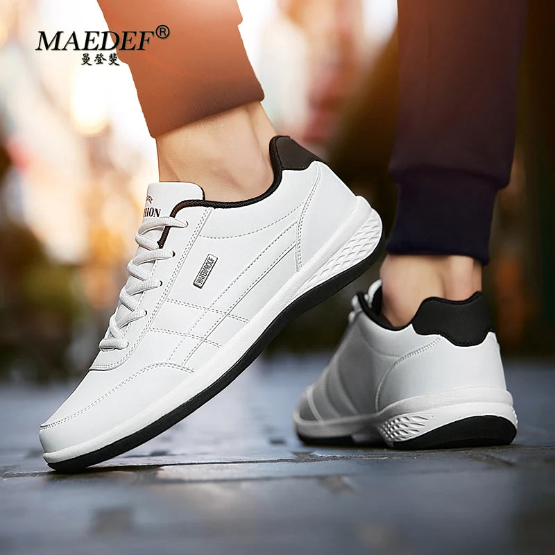 Men Leather Sneaker Waterproof Casual Comfortable